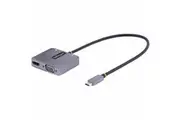 StarTech.com USB C Video Adapter, USB C to HDMI VGA Multiport Adapter, 3.5mm Audio Output, 4K 60Hz HDR, 100W PD 3.0, USB C Display Adapter - 1 x USB