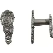 Rampant Lion Shield Gun Sword Knife Weapon Wall Mount Hooks Display Holders