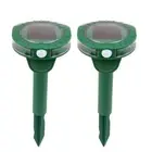 2x Ultrasonic Solar Power Animal Repeller Rat Cat Dog Snake Mole Possom Bird Fox