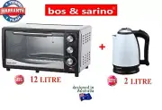 Large 12L 800W Grill Toaster Oven + 2L 1850W Stainless Steel Cordless Kettle