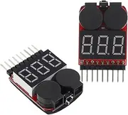 NUOBESTY 2pcs Battery Tester Car Circuit Tester Car Battery Checker Tool with Led Voltage Checker Low Voltage Alarm Led Charging Indicator Black Electronic Component