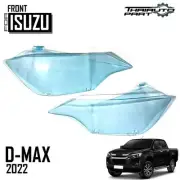 Cover Lamp Head Light Blue Lens Pair LR For Isuzu D-max Pickup 2022-2025
