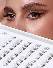 Individual Lashes Cluster Natural Mink Cluster Lash Extensions Small Half Lashes Wispy 3/4 False Eyelashes DIY Lash Extension at Home 7 Pairs DY20