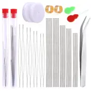 47 Pcs Beading Needles Set Seed Beads Needles Big Eye Beading Needles Long St...