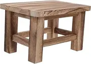 Gatuida Rustic Wooden Step Stool Compact Foot Stool for Adults Solid Wood Design Versatile Changing Shoe Stool Plant Stand for Home Decor and Use