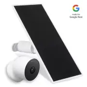 Google Nest Cam (battery) with Premium Solar Panel Bundle (White, 1 Pack)