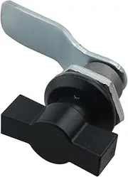 DGBRSM Black Handle Thumb Actuated Offset Cam Lock for Mailbox Drawers, RV Compartment Doors