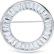 [VVCome] Sparkly Cubic Zirconia Circle Round Brooch Cardigan Scarf Wrap Holder Breastpin Lapel Pins Glasses Holder