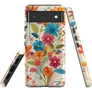 For Google Pixel 6 Tough Protective Cover, Floral Symphony