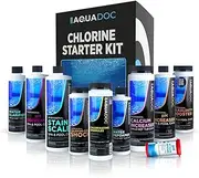 Hot Tub Chemicals Starter Kit - Chlorine Spa Starter Kit Chemicals for Hot Tub - Convenient Hot Tub Starter Kit & ph Control Kit - Effective Chlorine pH Balancer & Inflatable Hot Tub Chemical Kit