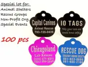 Bulk Lot Pet ID Tag Dog Cat for Shelter Rescue Non Profit Lot 100
