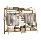 Randy & Travis Machinery 190cm Freestanding Bamboo Clothing Rack – Wood Bedroom