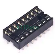 100PCS 16pin DIP IC Socket Adaptor Solder Type Socket Pitch Dual Wipe Contact