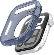Caseology by SPIGEN Capella for Apple Watch Series 10 46mm Case, Slim Minimalistic Design Semi Transparent Clear Colored Flexible TPU Protective Raised Edge Cover - Clear Navy