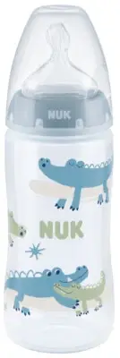 NUK: First Choice+ Baby Bottle with Temperature Control - Blue Croc (360ml)