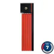 Abus Bordo uGrip 5700 SH Folding Lock, Key, 80cm, 2.6', 5mm, Red