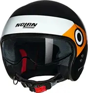 Nolan N21 Onirico 342, open face helmet , color: Black/White/Orange , size: L