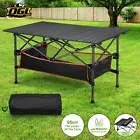 Folding Camping Table Portable Picnic Outdoor Aluminium Roll Up BBQ Desk w/Bag