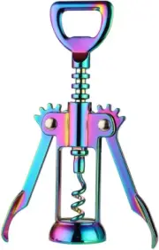 Solid and Well Made Wing Corkscrew Rainbow Wine Opener and Beer Opener, Multifun