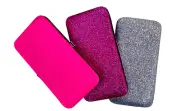 Pink Glitter Magnet Case for Eyelash Eyebrow Tweezers Hold up to 6 Tweezers