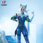 🔥台灣出貨🔥 LOL英雄聯盟幻靈戰斗貓金克絲COS服幻靈戰隊金克斯COSPLAY服裝女表演演出服 萬聖節服裝 英雄聯