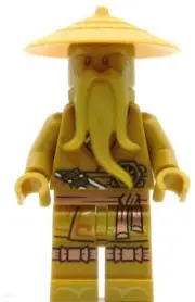 LEGO Ninjago Minifigure Wu Sensei - Legacy, Pearl Gold Robe (Genuine)