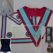 Mark Master Masons Apron (Leather), Collar, Jewel,Gloves & HardCase Set(5124-C)