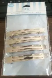 (4 IN PACK) OFFRAY METAL WAVE CLAMPS Hair ACCESSORIES CLAW PIN CLIPS 3"