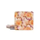Melamine Floral Printed Square Starter Serving Plates (8 Inches; Set of 4)