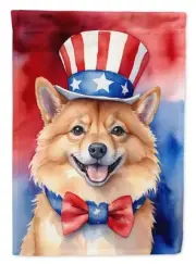 Finnish Spitz Patriotic American House Flag Large Porch Sleeve Pole Decorative