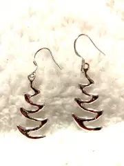 Solid 925 Sterling Silver Dangle Earrings E-118