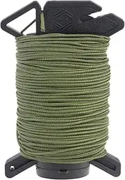 Atwood Rope Ready Rope™ Micro Cord Dispenser 125ft 100lb Test, Camping Gear Survival Tool, Built in Storage, Cutting Blade, Cord Grip, Gear Loop, Made in USA (OD)