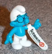 2004 PEYO Schleich Smurfs Brainy Smurf Figure New With Tag