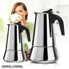 200/300ml Moka Stainless Steel Espresso Maker Cup Stove Coffee Percolator Pot