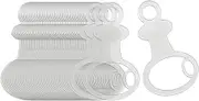 50Pcs Floss Thread Drops Clear Crafts Multipurpose Smooth Clear Floss Bobbins Sewing Bobbin Storage for Household Enthusiasts, A