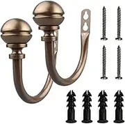 Curtain Holdbacks Wrought Iron U-Shaped Tie Curtain Hook Accessories Buckle - Brown