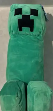 Minecraft 20”Green/Black Creeper Block Plush Stuffed Animal Toy Lg NWT