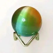 Rainbow Cat's Eye Quartz Crystal Sphere 2" Sphere 170g - USA