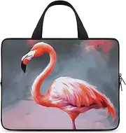 Laptop Case Sleeve Shockproof Computer Carrying Bag Painting Flamingo Laptop Bag Tote Lightweight Notebook Case Cover Traveling Briefcase Handle Bags for Travel Business 17inch
