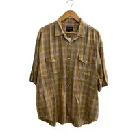 在飛比找蝦皮購物優惠-PENDLETON休閒襯衫 男裝棉 格紋 短袖 棕色日本直送