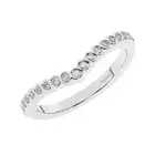 2 MM 100% Natural Round Brilliant Cut Diamonds Wishbone Ring in 950 Platinum
