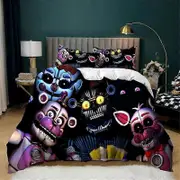 o580 Kids -Five -Nights- at Freddy's- Duvet Cover Set- Queen Size- 3 -Pieces Lightweigh-t Bedding Set- Super Soft Comforter -Cover, Twin nj580