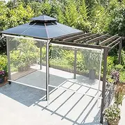 PVC Transparent Roller Shade Blind,Clear Roller Blinds Thick 0.5mm,Waterproof Clear Roll Up Blinds with Fittings,Window Shades Interior/Outdoor Pergola Garden Decoration (W85xH160cm/W34 xH63