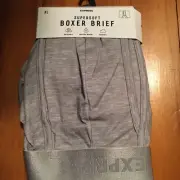NWT EXPRESS Super Soft Boxer Briefs Size XL GraySweet SOFTER than MOST
