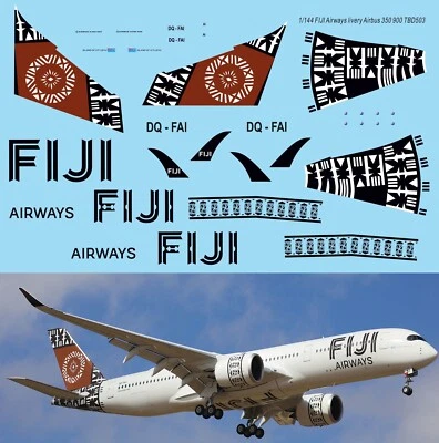 1/144 Decals for FIJI Airlines Livery Decals for Airbus A350 900 TB Decal TBD503