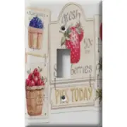 SnazzySwitch Strawberry Lovers Decorative Light Switch Plate Cover