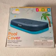 NEW INTEX - Rectangular Pool Cover - 120”x72” Navy- snug fit no stakes needed