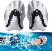 Swimming Hand Paddles for Adult and Junior (1 Pair), Power Strength Train Swim Fins Pool Exercise Swimming Accessories for Novice and Professional Use