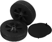 Generic 2pcs 7 Oven Wheels Utility Cart Wheels Hand Truck Wheel Wheelbarrow Caster Wheels Gas Lawn Mower Gas Grill Rolling Wheel Hand Truck Tires Garden Cart Wheels Hdpe Black
