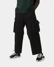 [The Anti Order] The Anti Order A100 Super Baggy Cargo Pants Black - Size 38 38 Black